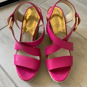 Michael Kors wedges hot pink